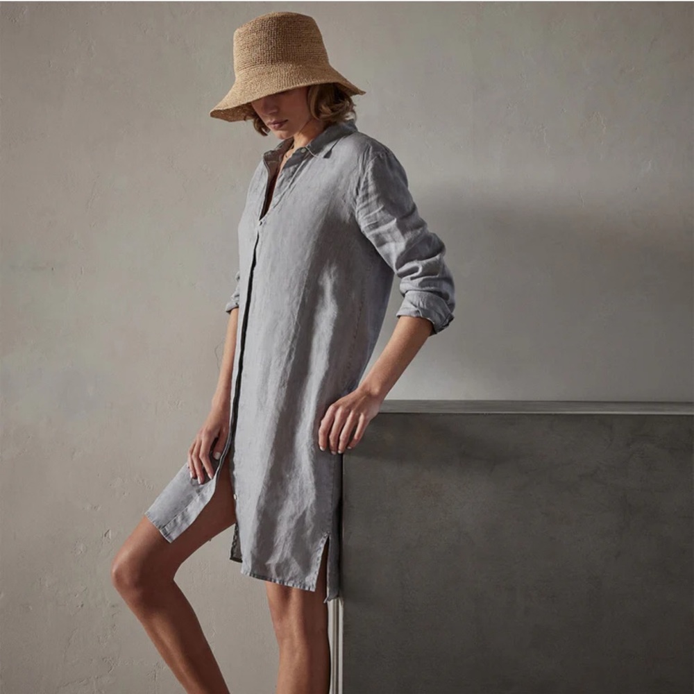 James PRESE lightweight linen shirt dress - Picture 2 of 6